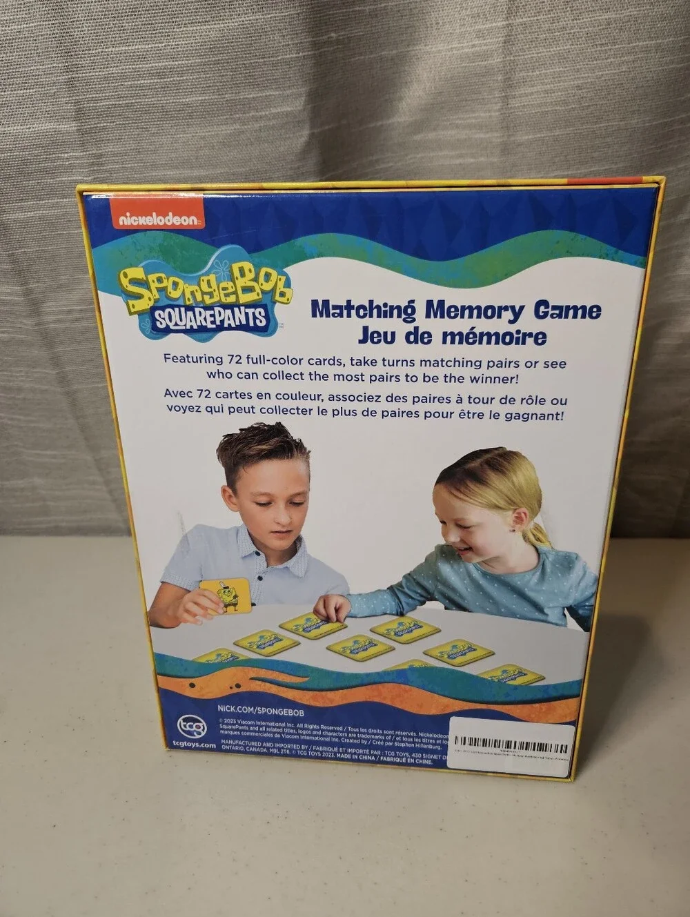 SpongeBob SquarePants Memory Game Nickelodeon Edition Ages 3+ New